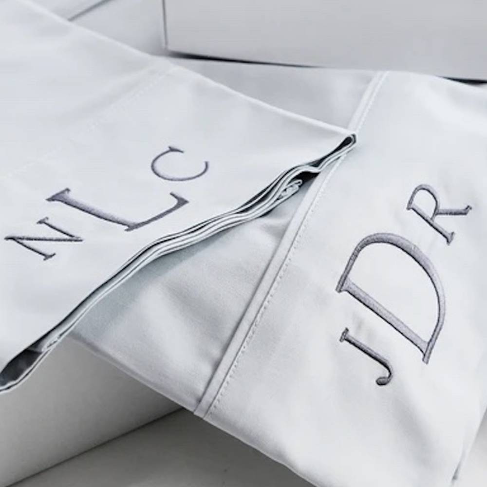 Have Your Name Embroidered / Monogrammed On Your Silk Bedding & Sleepwear