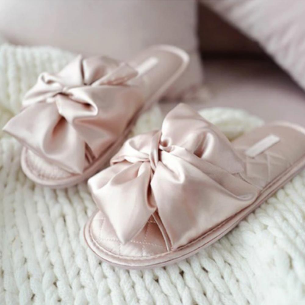 Womens Silk Slippers