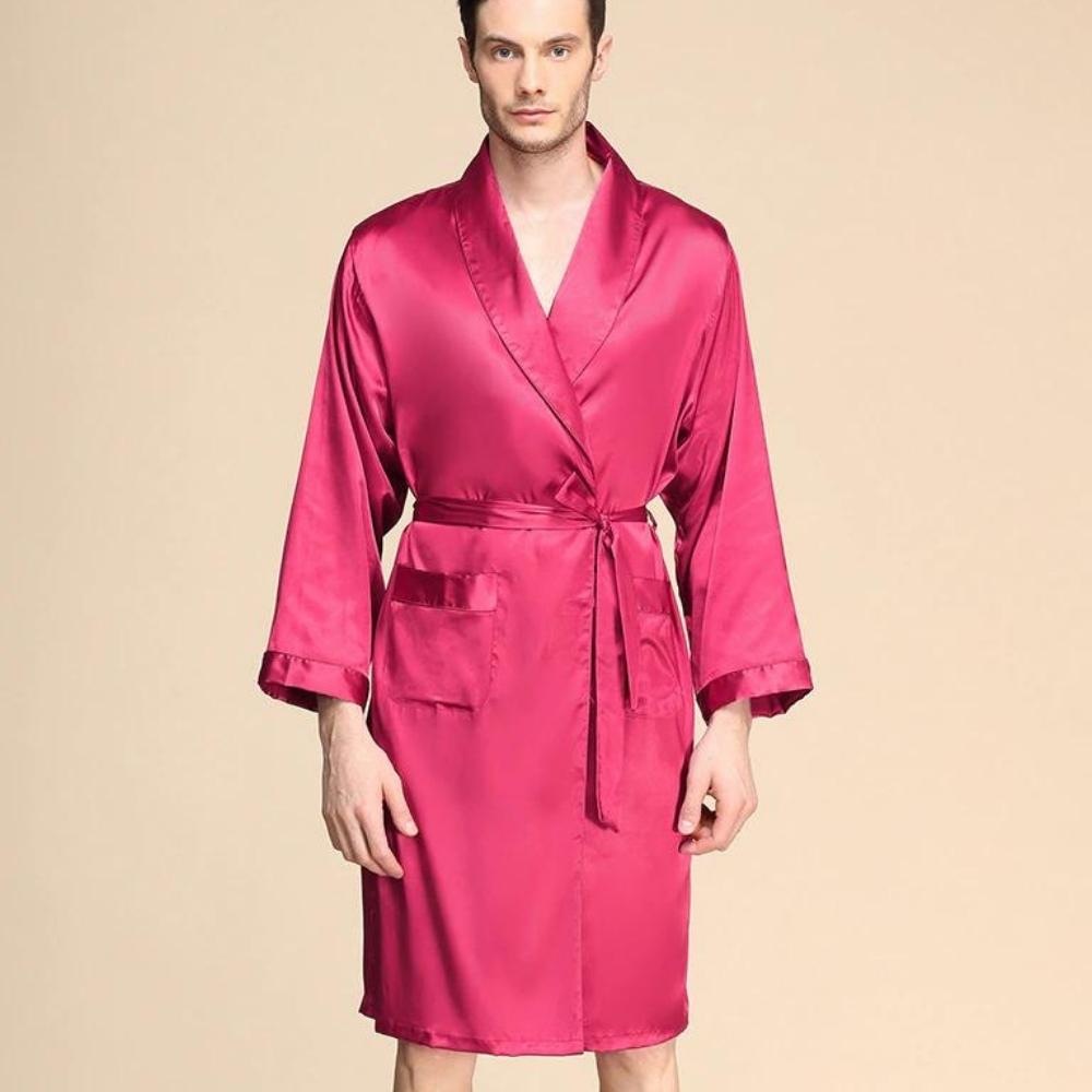 Men's Satin Silk Bathrobe: image 3