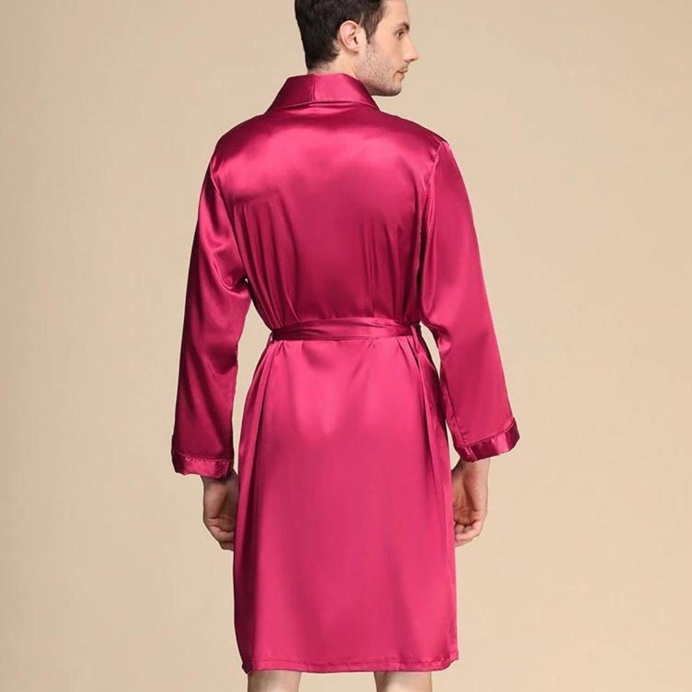Men's Satin Silk Bathrobe: image 4