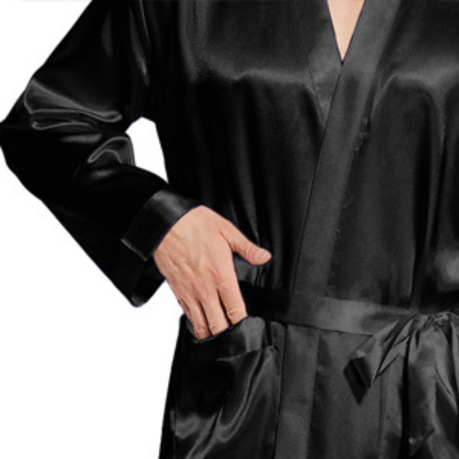 Men's Satin Silk Bathrobe: image 8