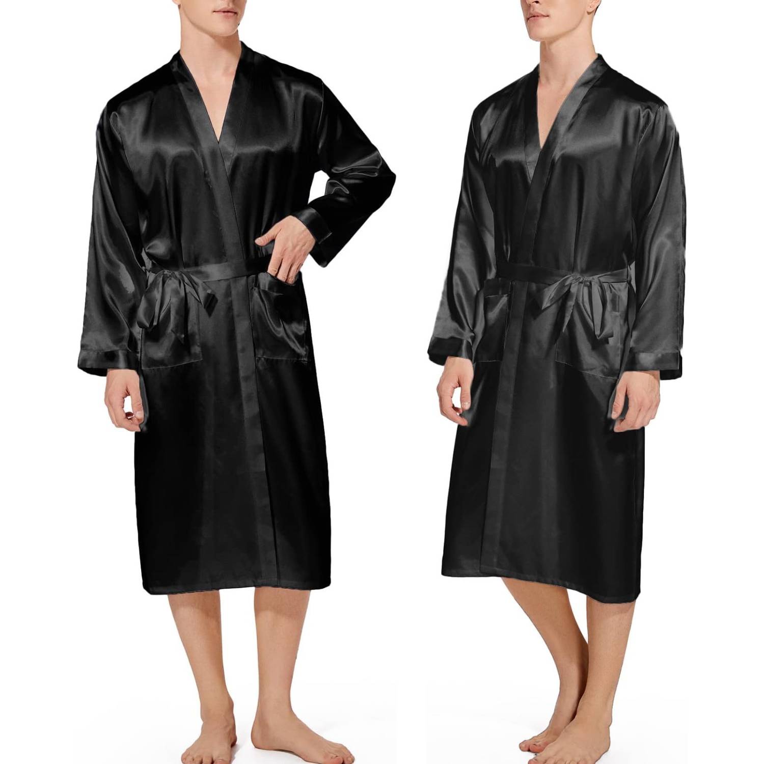 Men's Satin Silk Bathrobe