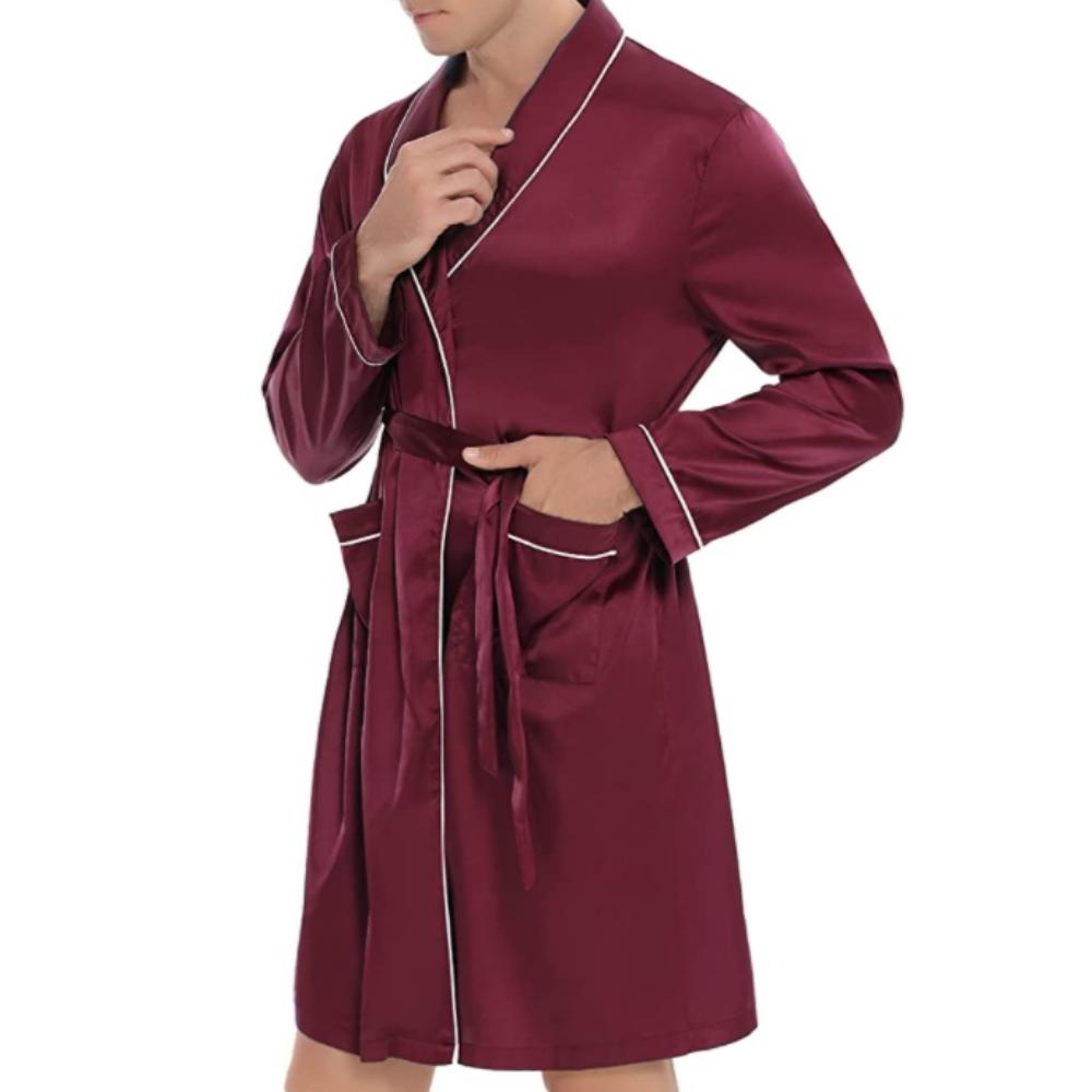 Men's Satin Silk Bathrobe: image 9