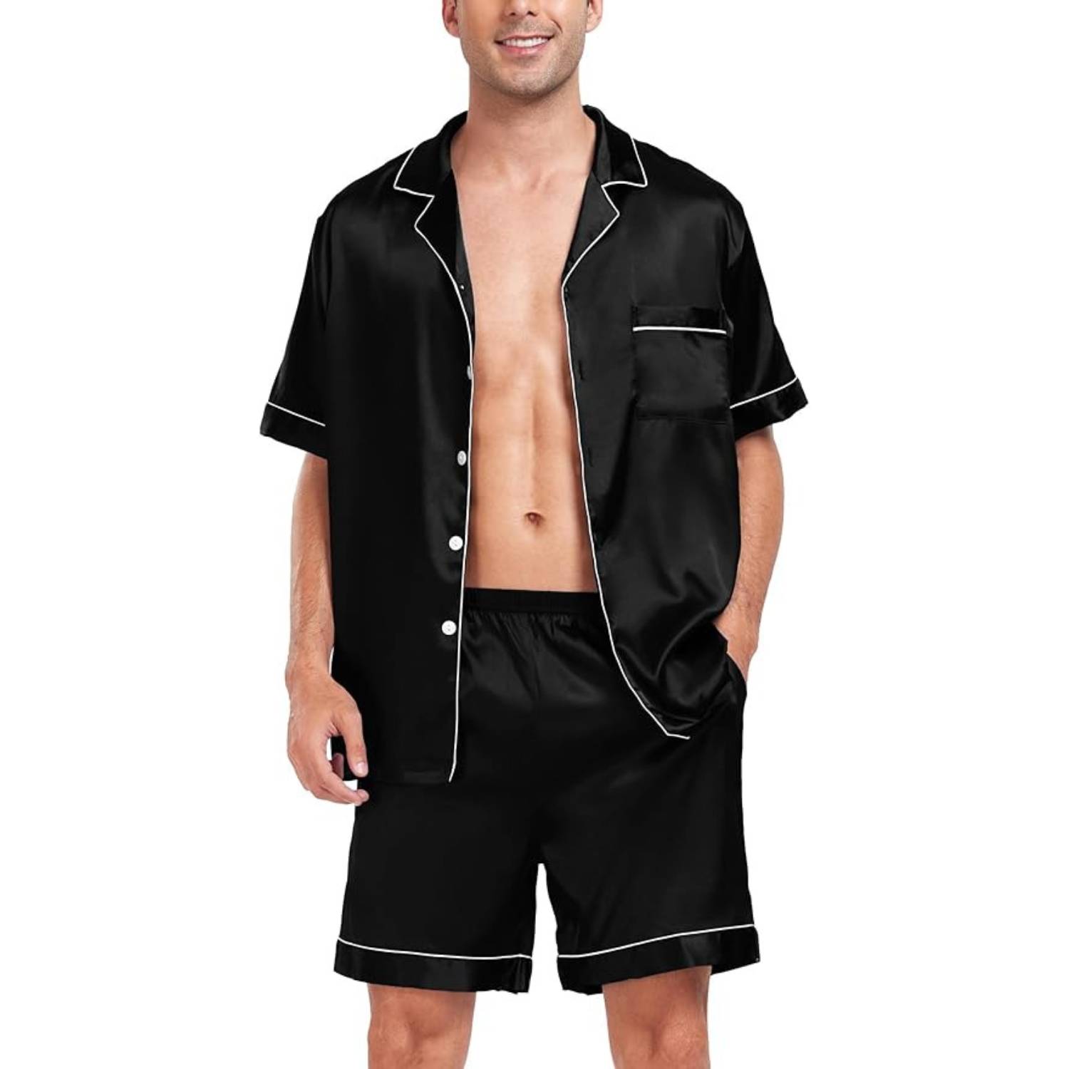 Men's Summer Satin Silk Pyjamas: image 2