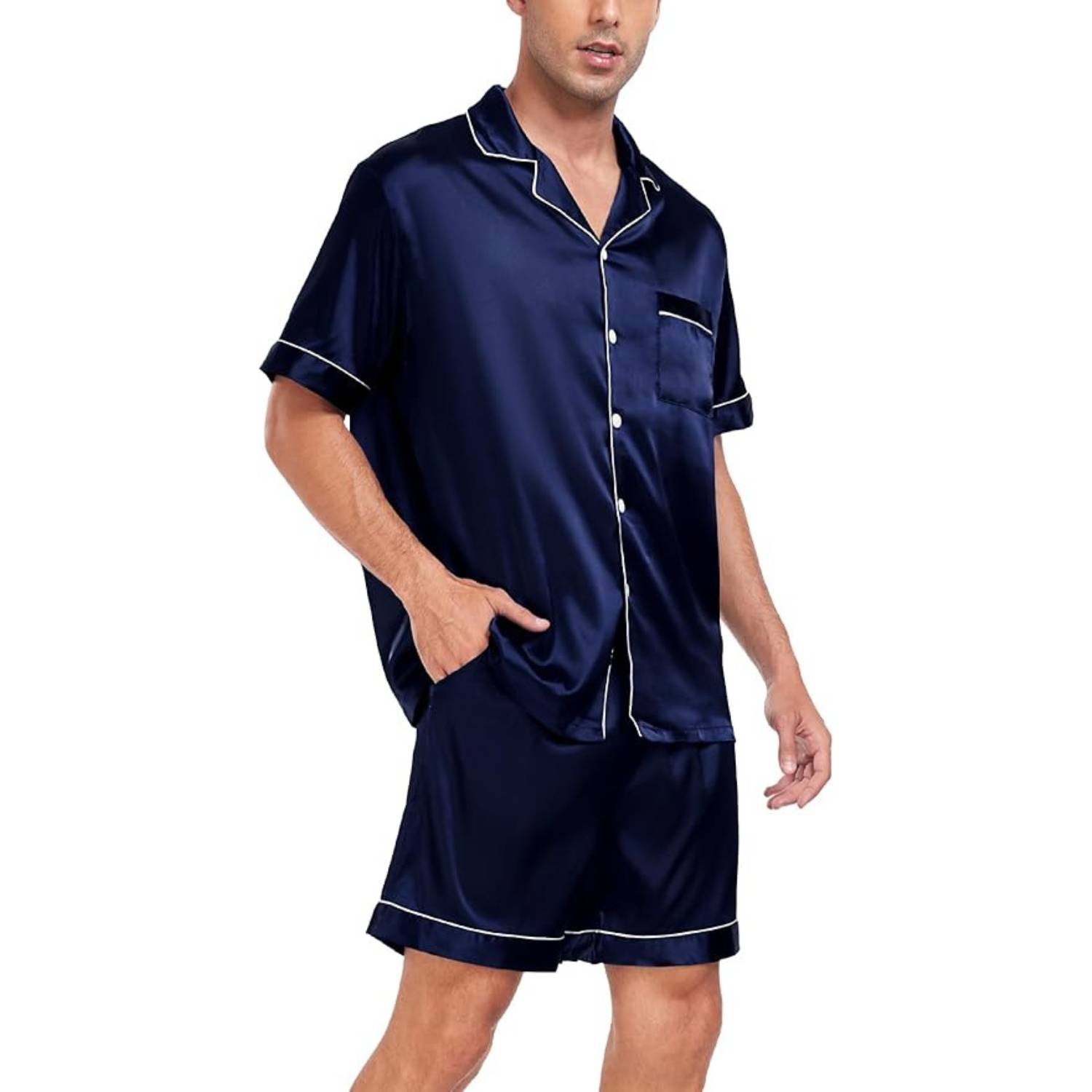 Men's Summer Satin Silk Pyjamas: image 6