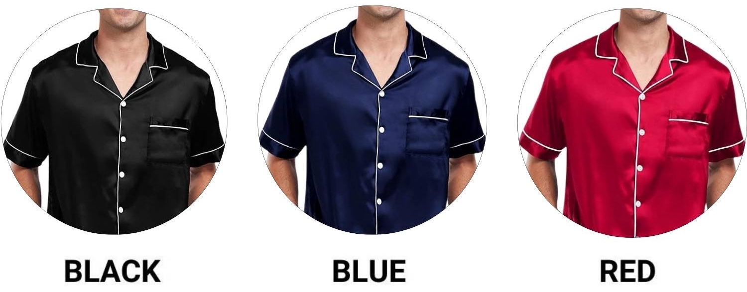 Men's Summer Satin Silk Pyjamas: image 8