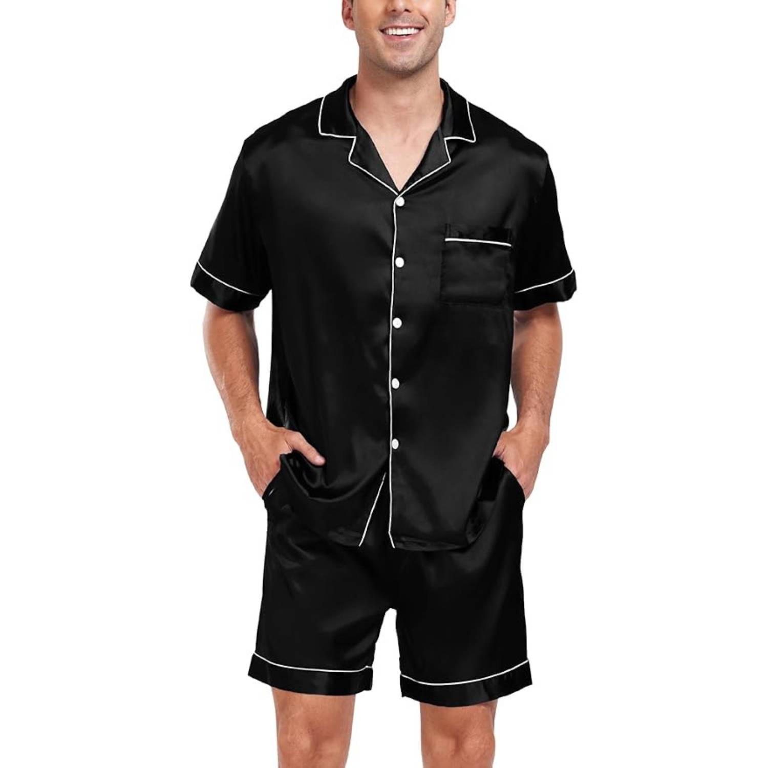 Men's Summer Satin Silk Pyjamas: image 11
