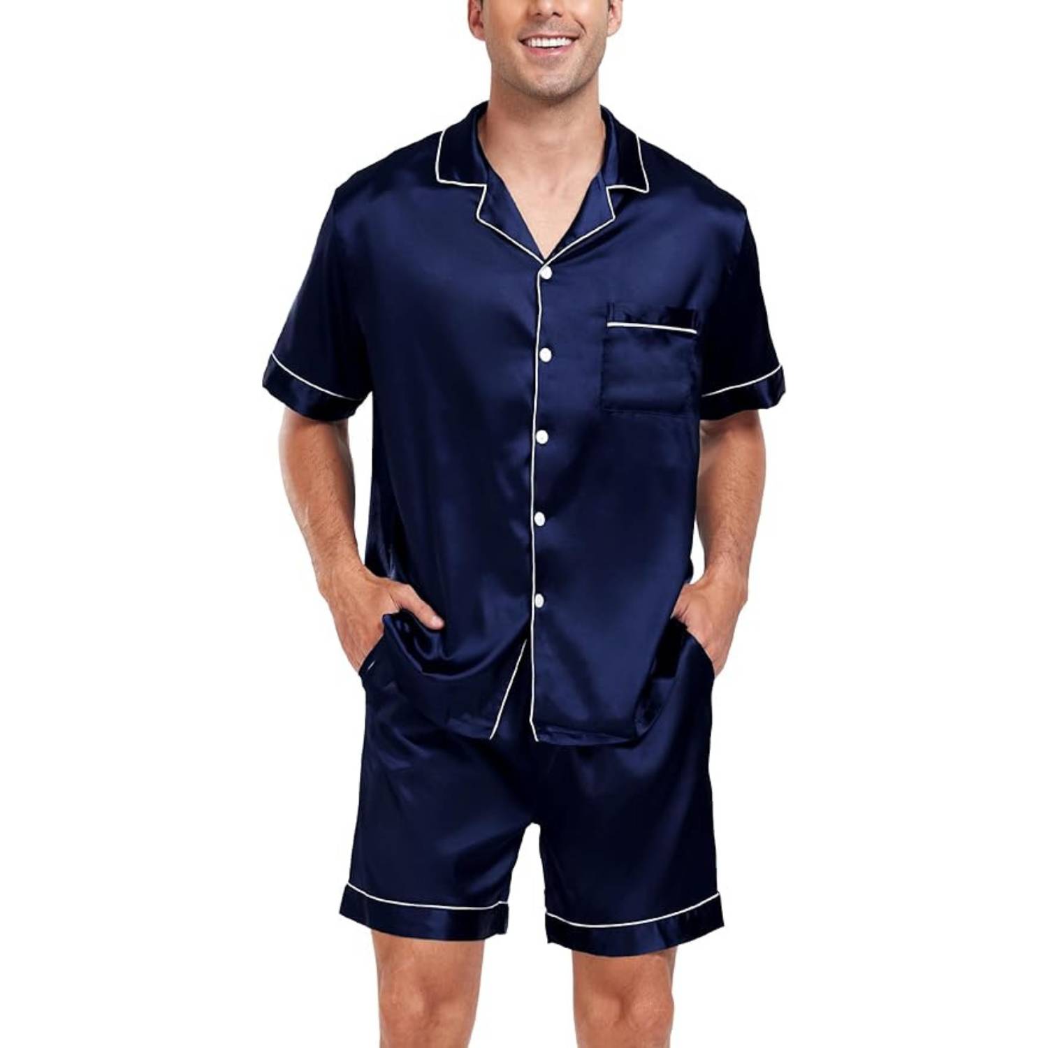 Men's Summer Satin Silk Pyjamas: image 12
