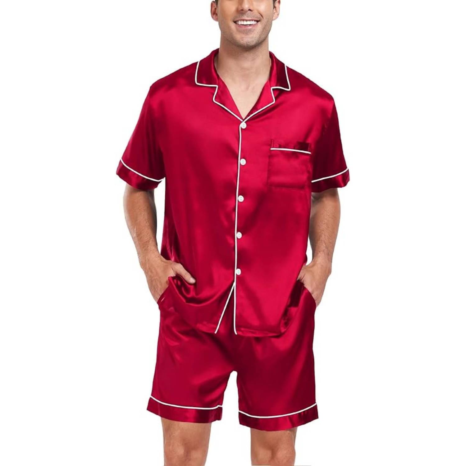 Men's Summer Satin Silk Pyjamas: image 13