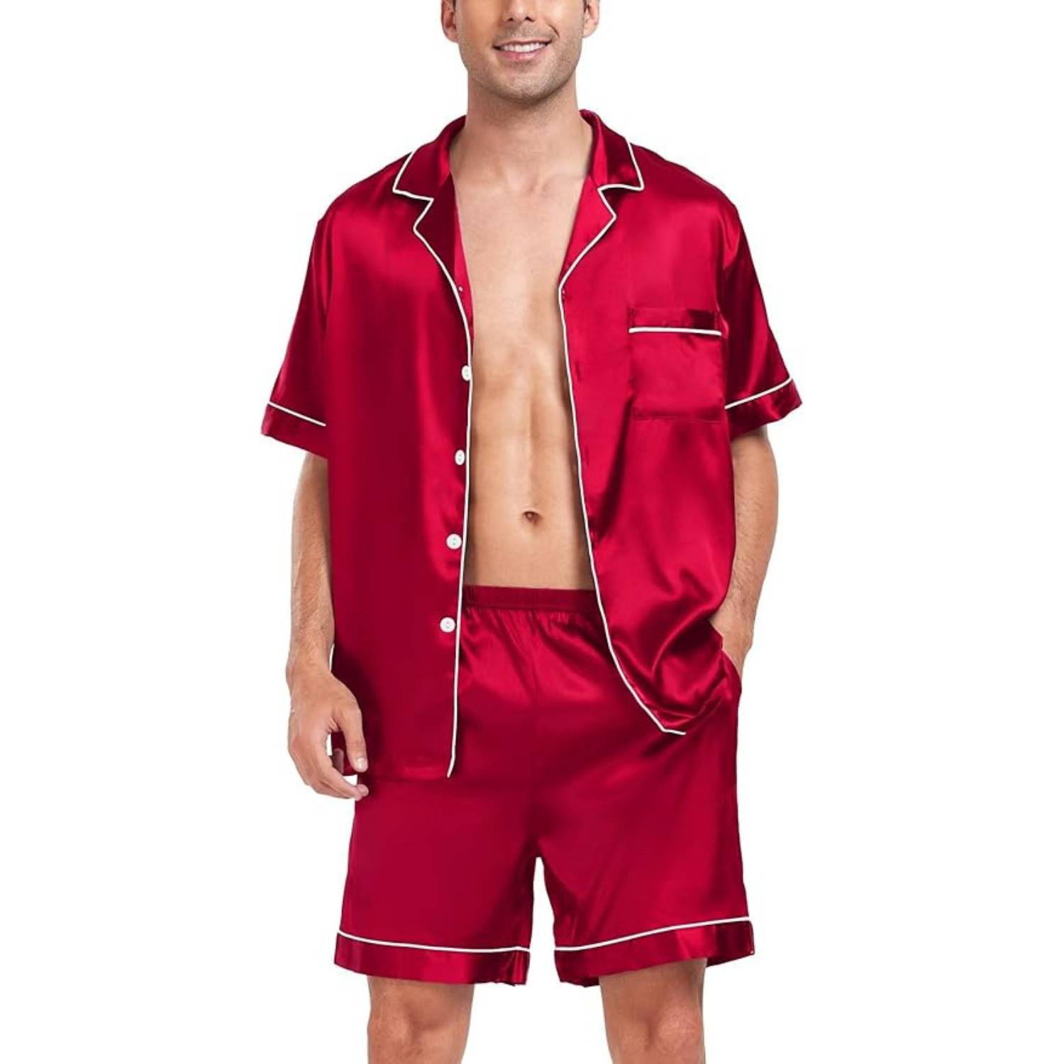 Men's Summer Satin Silk Pyjamas: image 15