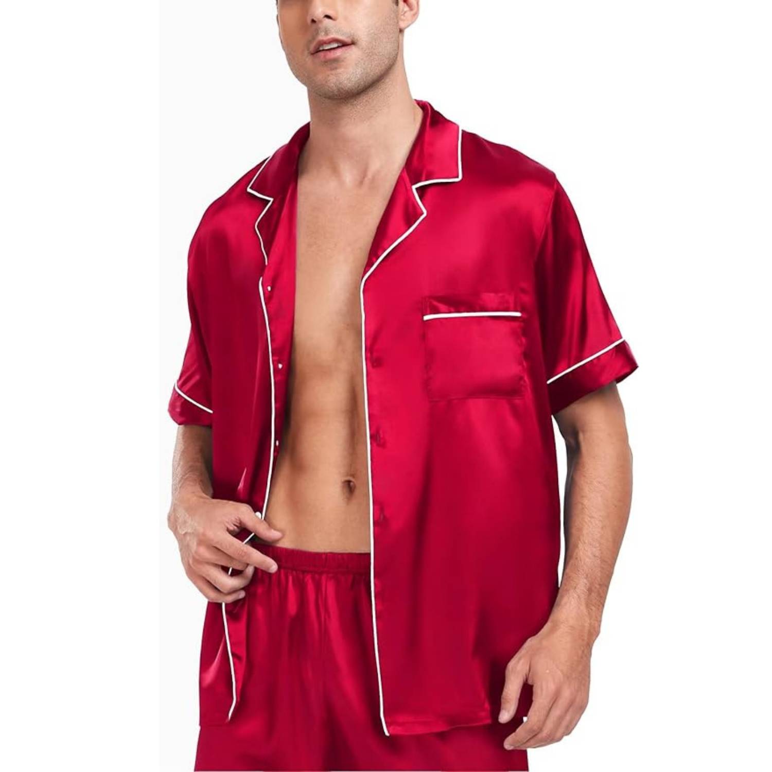 Men's Summer Satin Silk Pyjamas: image 16
