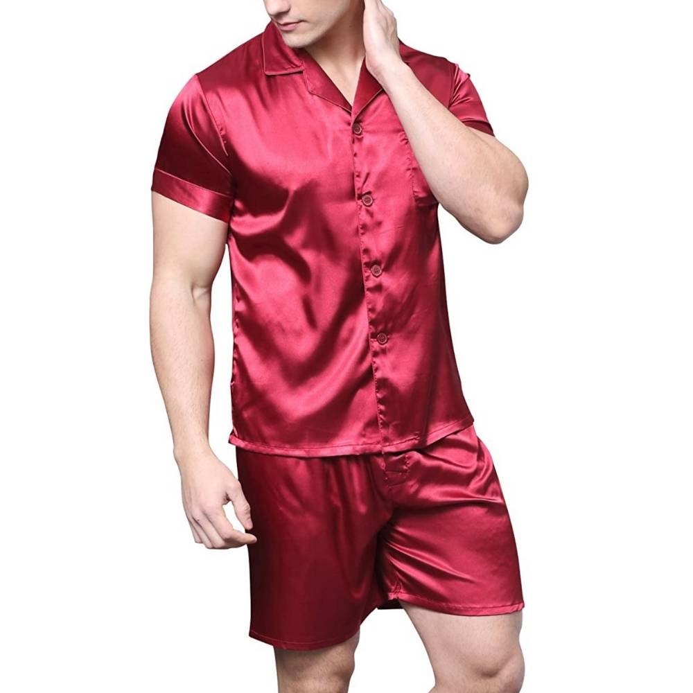 Men's Summer Satin Silk Pyjamas: image 20
