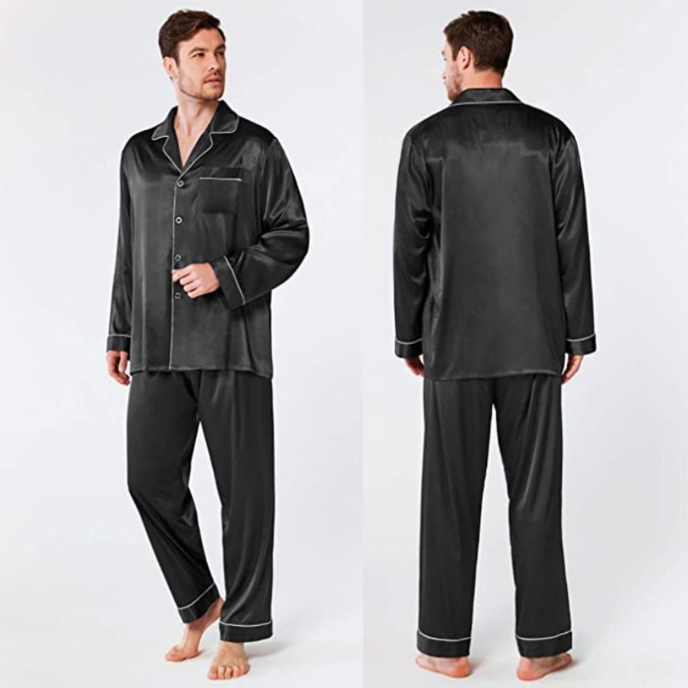 Men's Winter Satin Silk Pyjamas: image 2