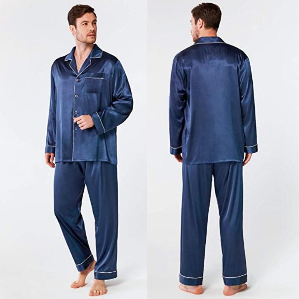 Men's Winter Satin Silk Pyjamas: image 4