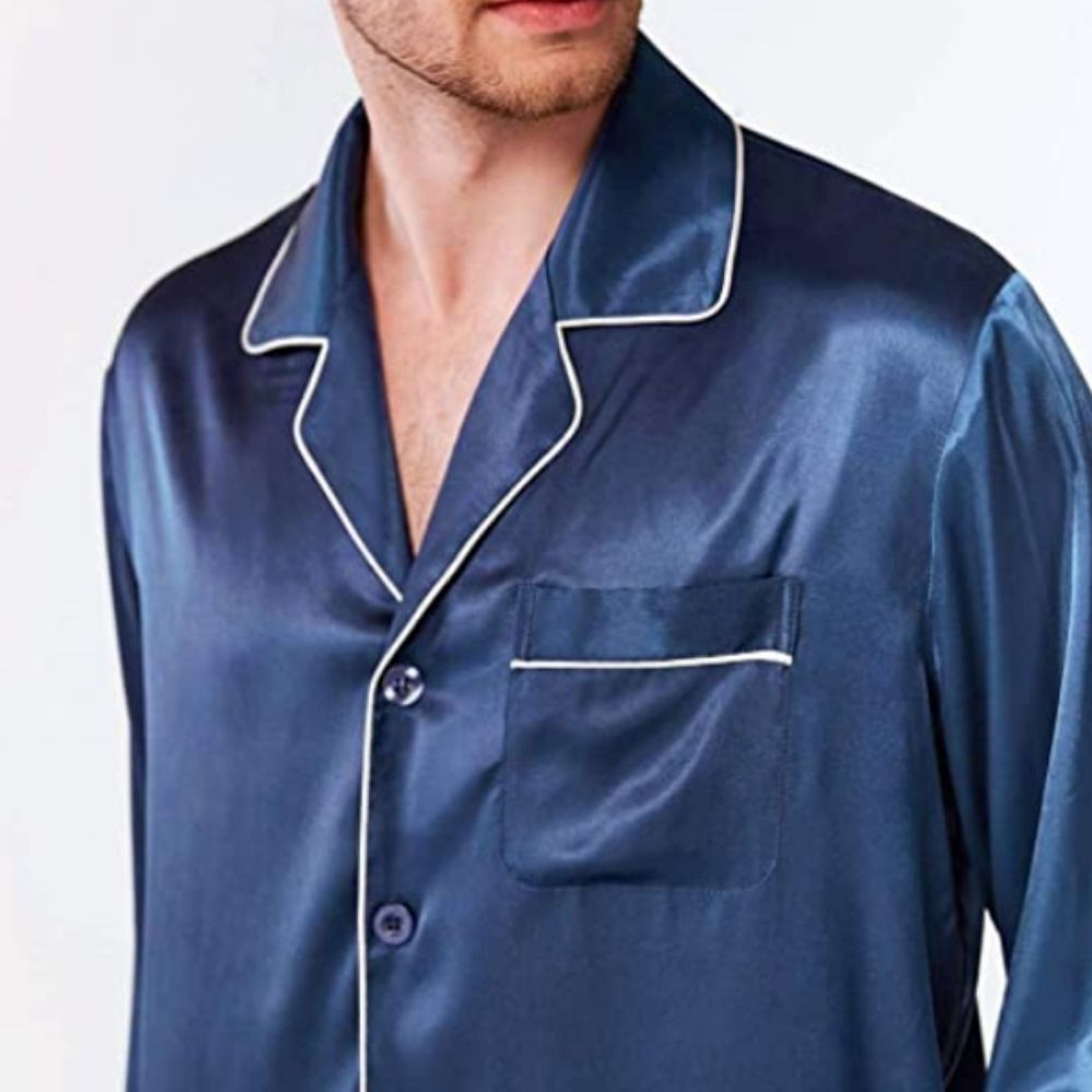 Men's Winter Satin Silk Pyjamas: image 5