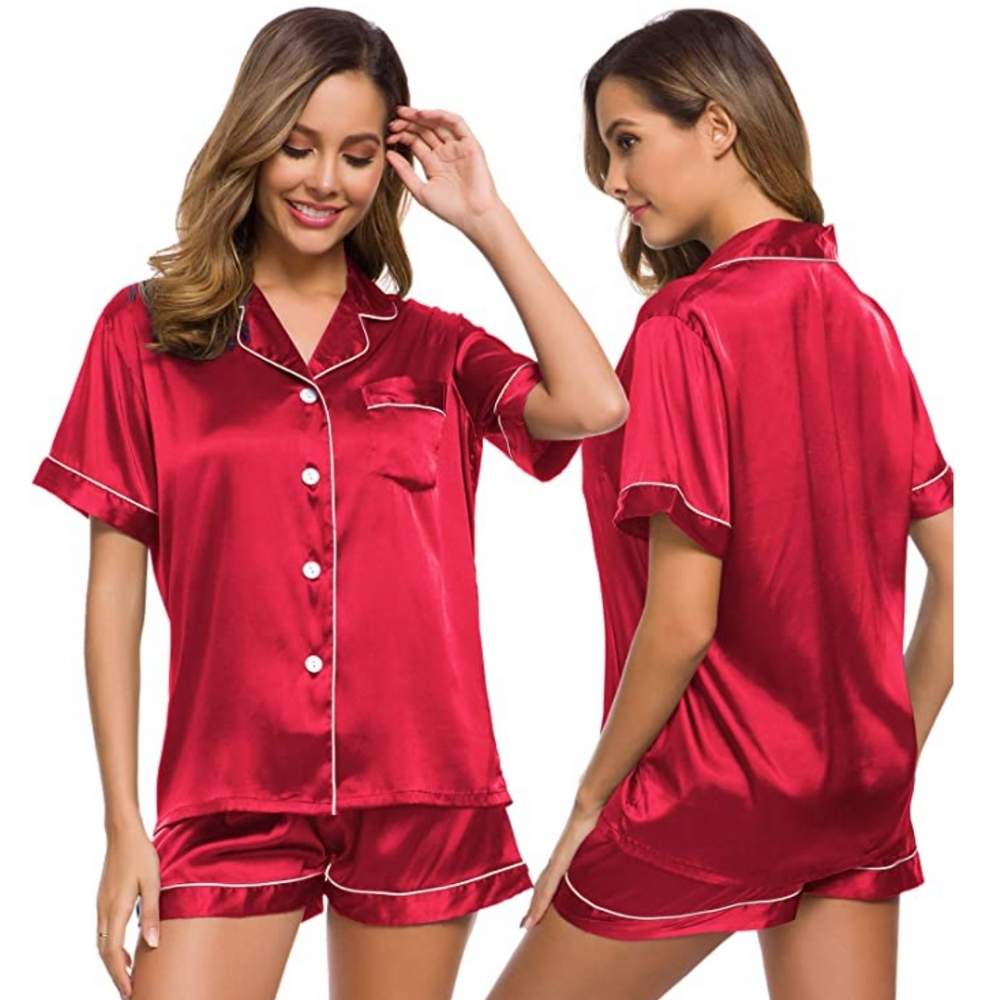 Women's Summer Satin Silk Pyjamas