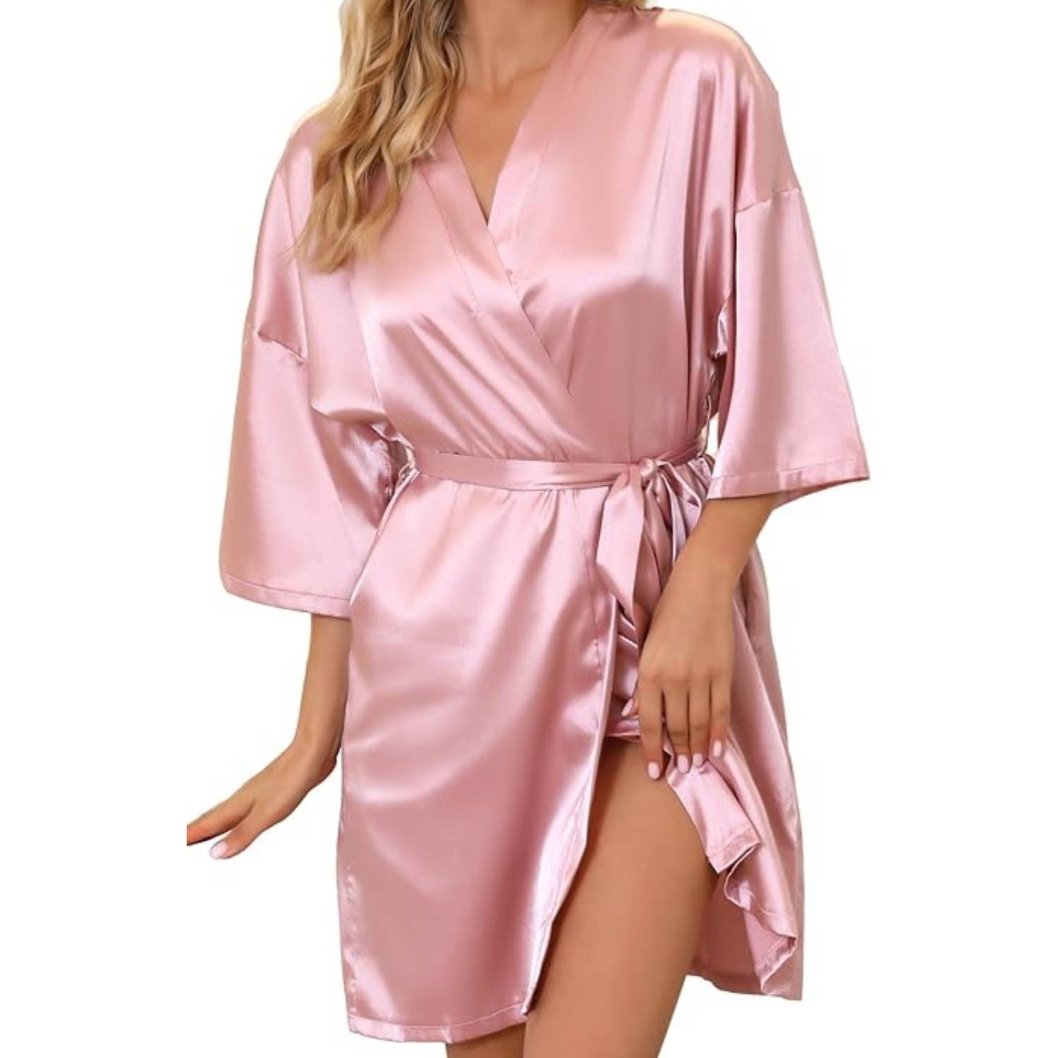 Women's Satin Silk Bathrobe: image 6