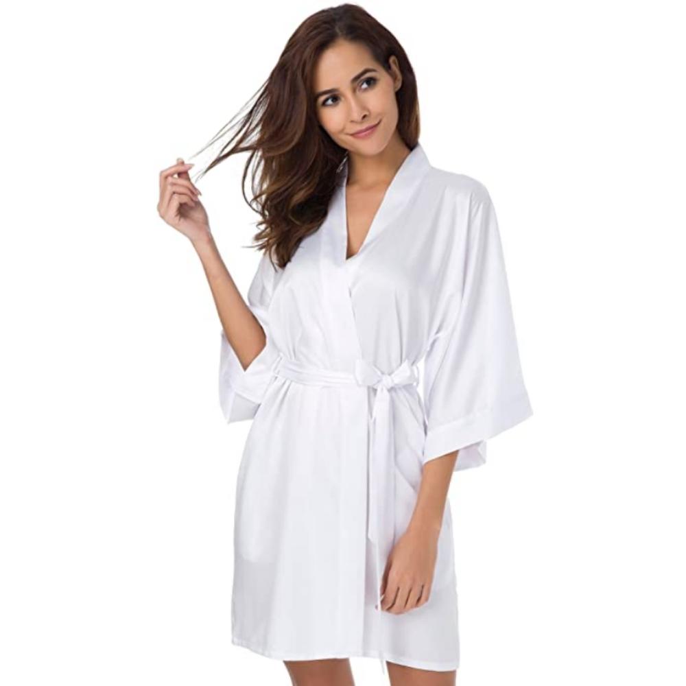 Women's Satin Silk Bathrobe: image 9