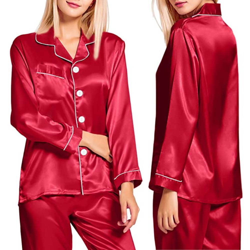 Satin Silk Pyjamas Set: image 3